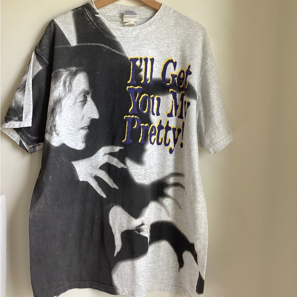 Vintage The Wizard Of Oz T Shirt Wicked Witch AOP MGM Grand 1997 Little Dog Too